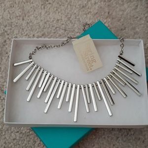 Silver spike necklace
